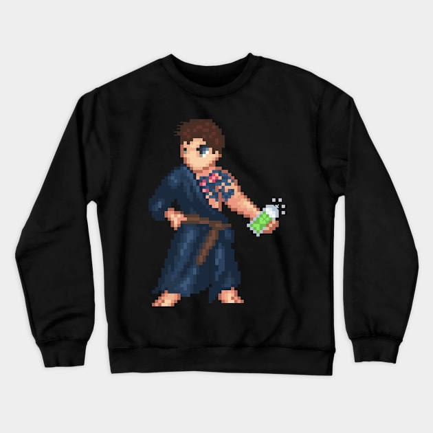 Chris Redfield Pixel Art Crewneck Sweatshirt by AlleenasPixels